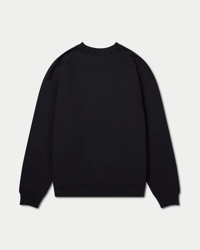 Męska bluza z napisem „Label” – czarna Męska bluza z napisem „Label” – czarna