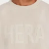 Męska bluza z napisem „Label” – kolor owsiany