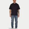 Męska koszulka oversize bez nadruku – czarna Męska koszulka oversize bez nadruku – czarna