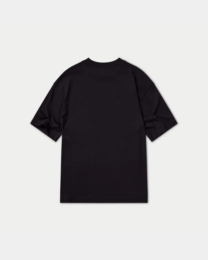 Męska koszulka oversize bez nadruku – czarna Męska koszulka oversize bez nadruku – czarna