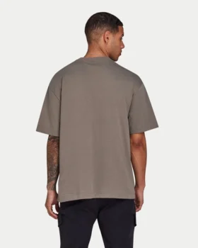 Męska koszulka oversize bez nadruku – kolor marsh grey