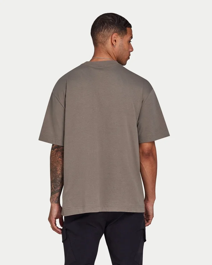 Męska koszulka oversize bez nadruku – kolor marsh grey Męska koszulka oversize bez nadruku – kolor marsh grey