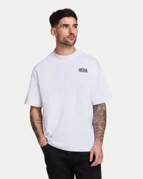 Męska koszulka oversize – biała