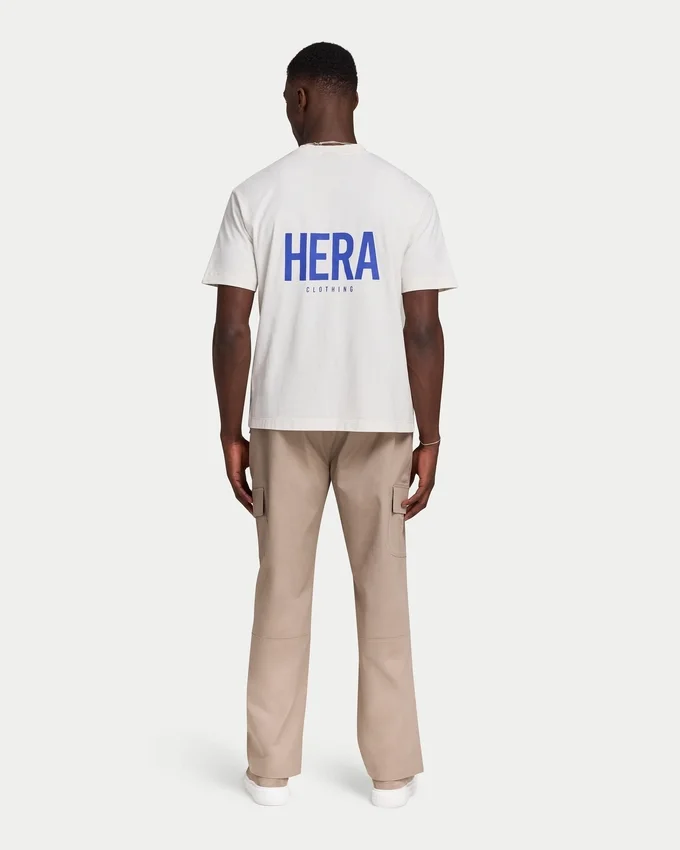 Męska koszulka oversize – Off White Męska koszulka oversize – Off White
