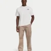 Męska koszulka oversize – Off White Męska koszulka oversize – Off White