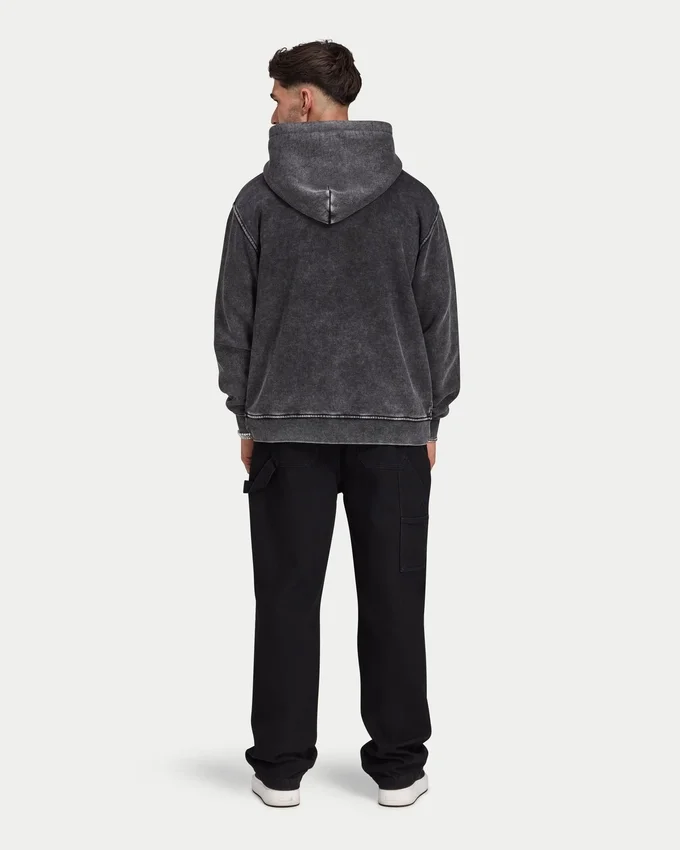 Męska Signature bluza z kapturem w charakterystycznym stylu „washed” o oversize’owym kroju Męska Signature bluza z kapturem w charakterystycznym stylu „washed” o oversize’owym kroju