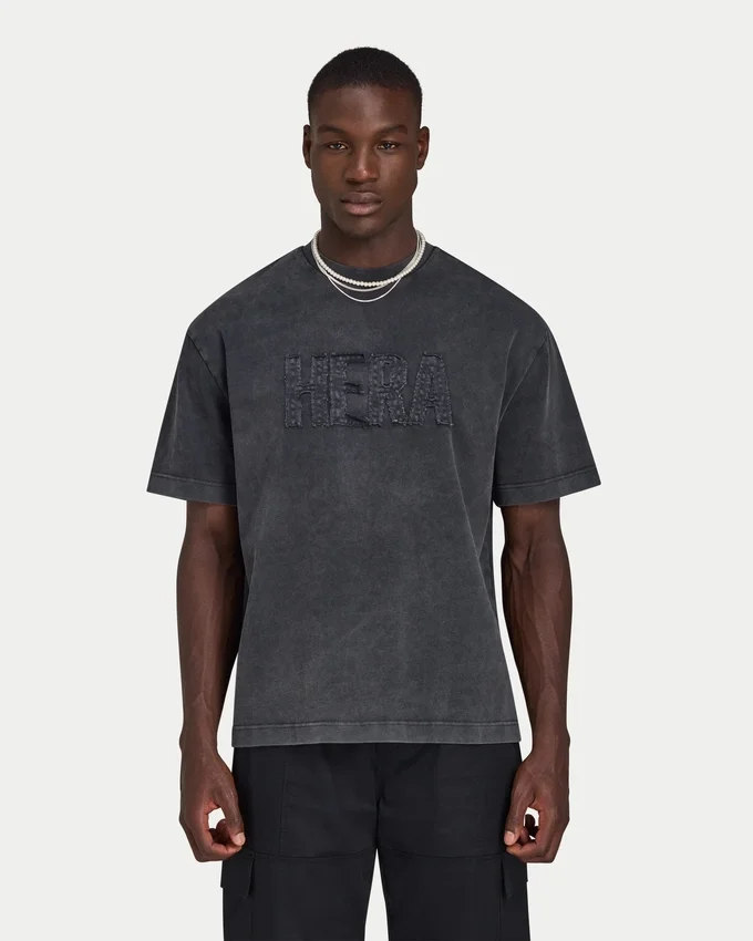 Męska Signature koszulka oversize z efektem sprania Męska Signature koszulka oversize z efektem sprania