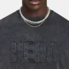 Męska Signature koszulka oversize z efektem sprania Męska Signature koszulka oversize z efektem sprania