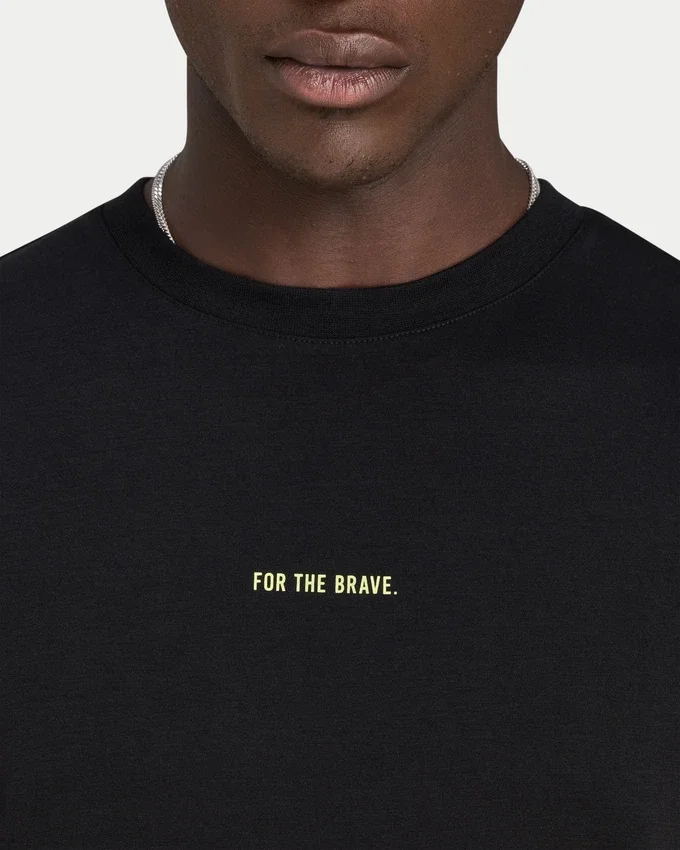 Męski koszulka bez rękawów „For the Brave” w stylu oversize Męski koszulka bez rękawów „For the Brave” w stylu oversize