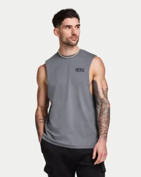Męski podkoszulek bez rękawów w stylu oversized