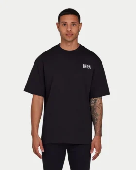 Męski T-shirt oversize – czarny