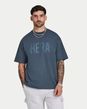 Męski T-shirt oversize z logo