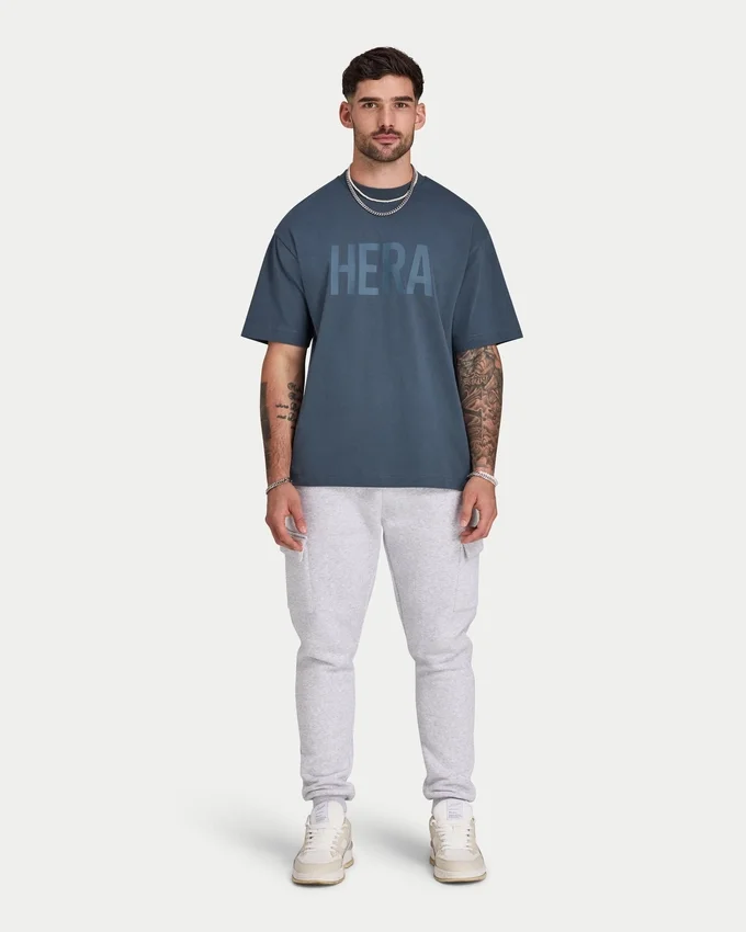 Męski T-shirt oversize z logo Męski T-shirt oversize z logo
