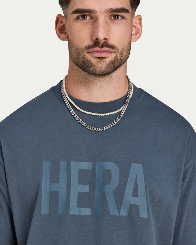 Męski T-shirt oversize z logo Męski T-shirt oversize z logo