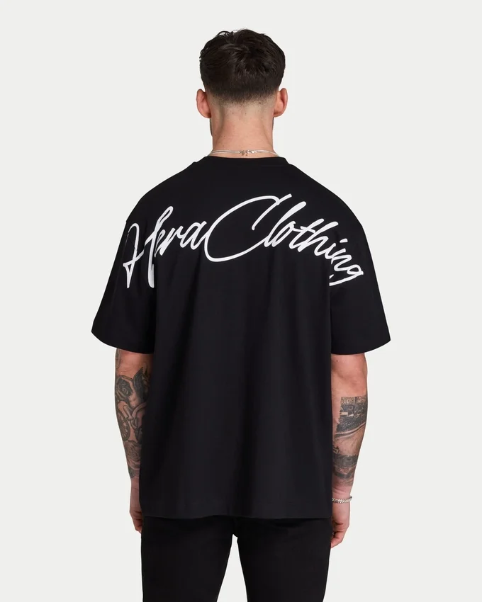 Męski T-shirt oversize z nadrukiem Męski T-shirt oversize z nadrukiem