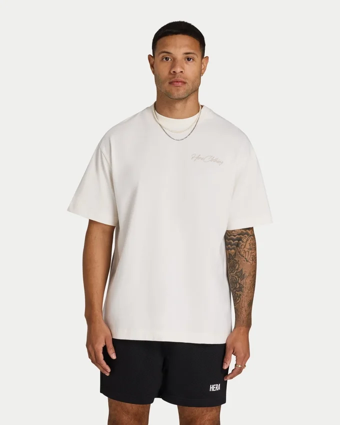Męski T-shirt oversize z nadrukiem Męski T-shirt oversize z nadrukiem