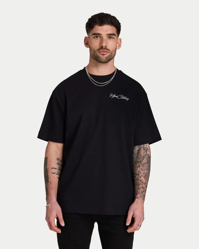 Męski T-shirt oversize z nadrukiem Męski T-shirt oversize z nadrukiem