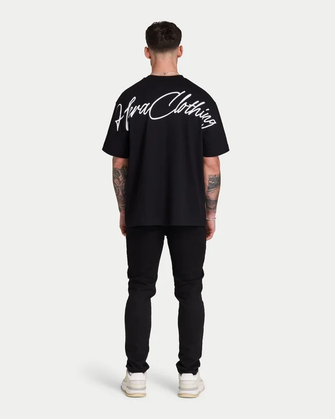 Męski T-shirt oversize z nadrukiem Męski T-shirt oversize z nadrukiem