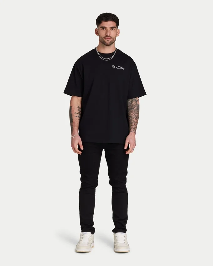 Męski T-shirt oversize z nadrukiem Męski T-shirt oversize z nadrukiem