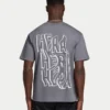Męski T-shirt oversize z nadrukiem graffiti Męski T-shirt oversize z nadrukiem graffiti