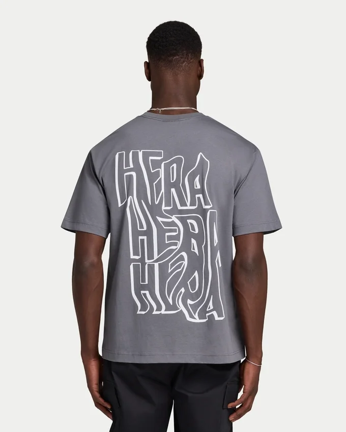 Męski T-shirt oversize z nadrukiem graffiti Męski T-shirt oversize z nadrukiem graffiti