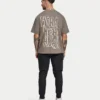 Męski T-shirt oversize z nadrukiem graffiti Męski T-shirt oversize z nadrukiem graffiti