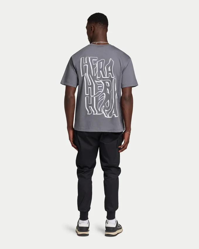Męski T-shirt oversize z nadrukiem graffiti Męski T-shirt oversize z nadrukiem graffiti