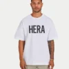 Męski T-shirt z nadrukiem „Label” – biały Męski T-shirt z nadrukiem „Label” – biały