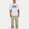 Męski T-shirt z nadrukiem „Label” – biały Męski T-shirt z nadrukiem „Label” – biały