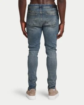 Męskie dżinsy o kroju slim fit – kolor blue sand