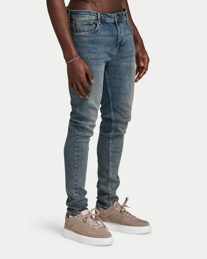 Męskie dżinsy o kroju slim fit – kolor blue sand Męskie dżinsy o kroju slim fit – kolor blue sand