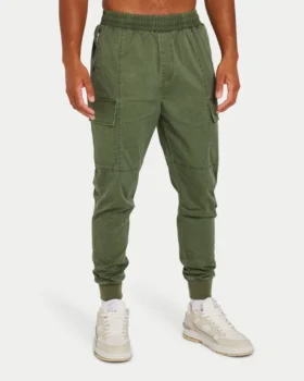 Męskie spodnie cargo typu utility – ciemny khaki