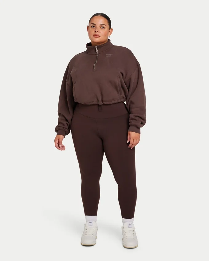 Niezbędne legginsy damskie – kolor brązowy łupkowy Niezbędne legginsy damskie – kolor brązowy łupkowy