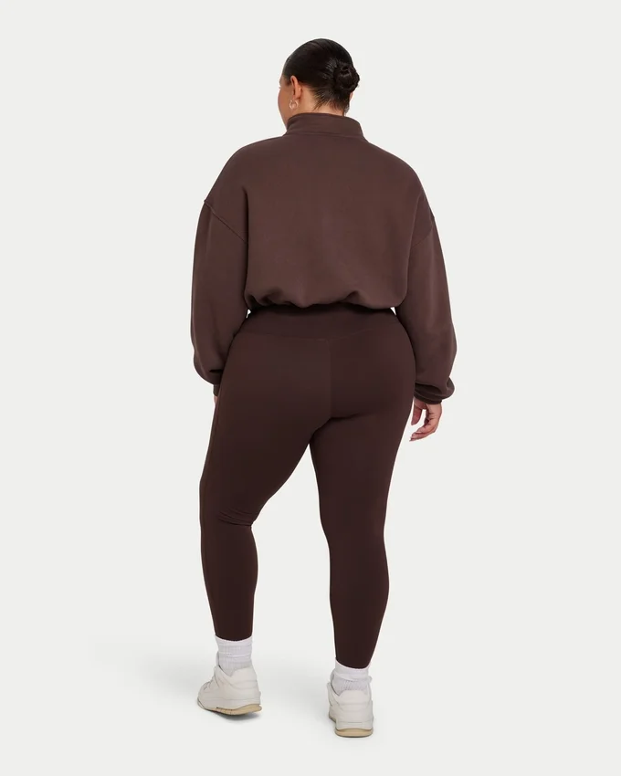 Niezbędne legginsy damskie – kolor brązowy łupkowy Niezbędne legginsy damskie – kolor brązowy łupkowy