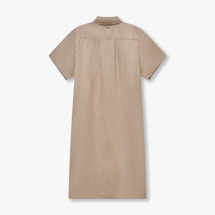Sukienka koszulowa z mieszanki lnu z serii Rewear – kolor marsh grey Sukienka koszulowa z mieszanki lnu z serii Rewear – kolor marsh grey